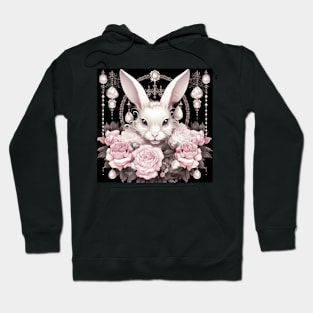 White Rabbit And Roses Hoodie